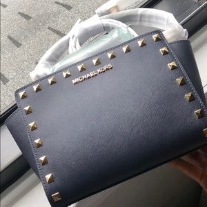 Michael Kors Navy studded bag